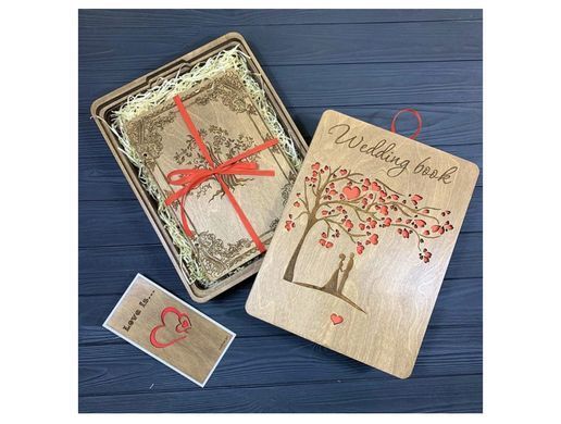 Подарунковий набір преміум-класу "Wedding book" | Фотоальбом на 100 фото | Primax-art